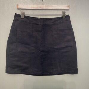 Old Navy Black A Line Mini Skirt Front Pockets Size 6